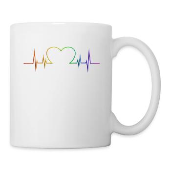 LGBT Gay Gay Lesbian Lesbian Fun Support Pride - Mug - white - Right