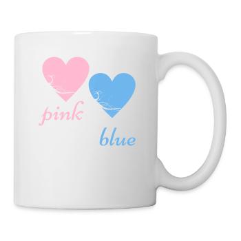 Pink Or Blue We Love Baby Birth Pregnancy - Mug - white - Right