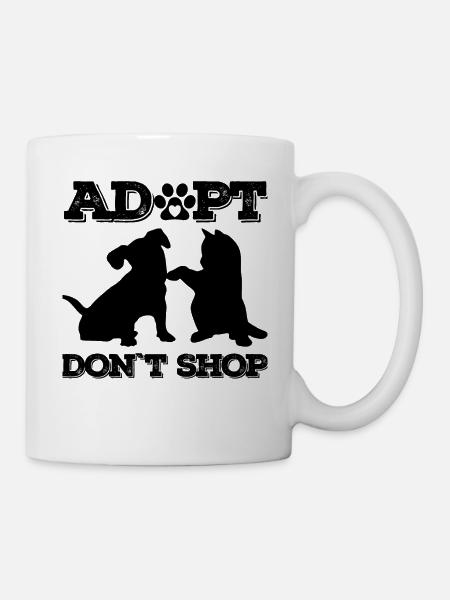Adopt don't shop - Tasse - Weiß