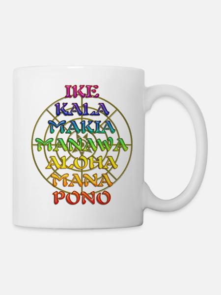 Le 7 principes Huna / Eye Of kanaloa - Mug blanc - blanc