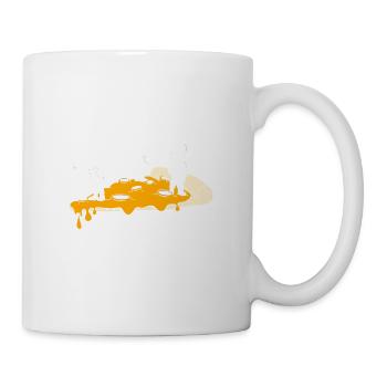 Space Pizza - Tasse - Weiß - Rechts