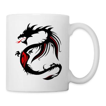 dragon tribal tatouage forme 2004 uuuuuuuuuu w - Mug blanc - blanc - Droite
