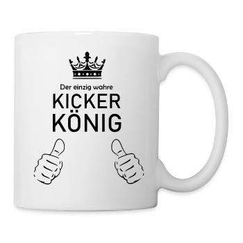 Kicker König Table Soccer Geschenk Idee - Tasse - Weiß - Rechts
