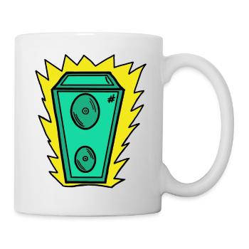 Lautsprecher Grün - Tasse - Weiß - Rechts