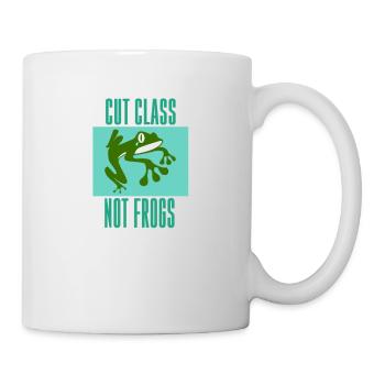 Cut Class Not Frogs Animal Protection Gift - Mug - white - Right