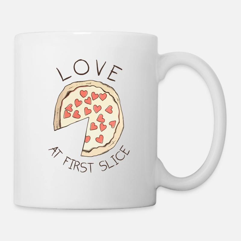 Pizza Love At First Slice - Mug - white