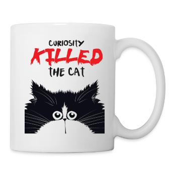 Chat curieux - Mug blanc - blanc - Droite