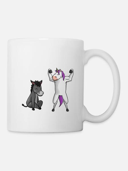 Dein Onkel Mein Onkel Esel Einhorn Geschenk EN - Tasse - Weiß
