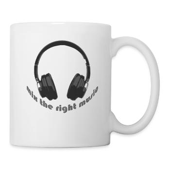 DJ Mix the right music, headphone - Mug - white - Right