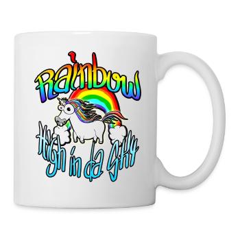 Rainbow high in the sky - Mug - white - Right