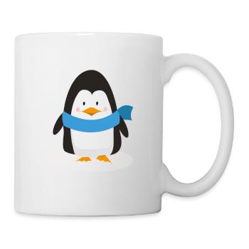 Pingouin mignon - motif mignon - cadeau pour enfants - Mug blanc - blanc - Droite
