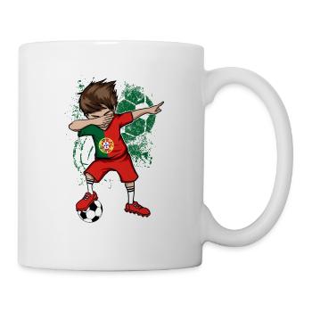 PORTUGAL Fußball WM Nationalmannschaft Dab - Tasse - Weiß - Rechts