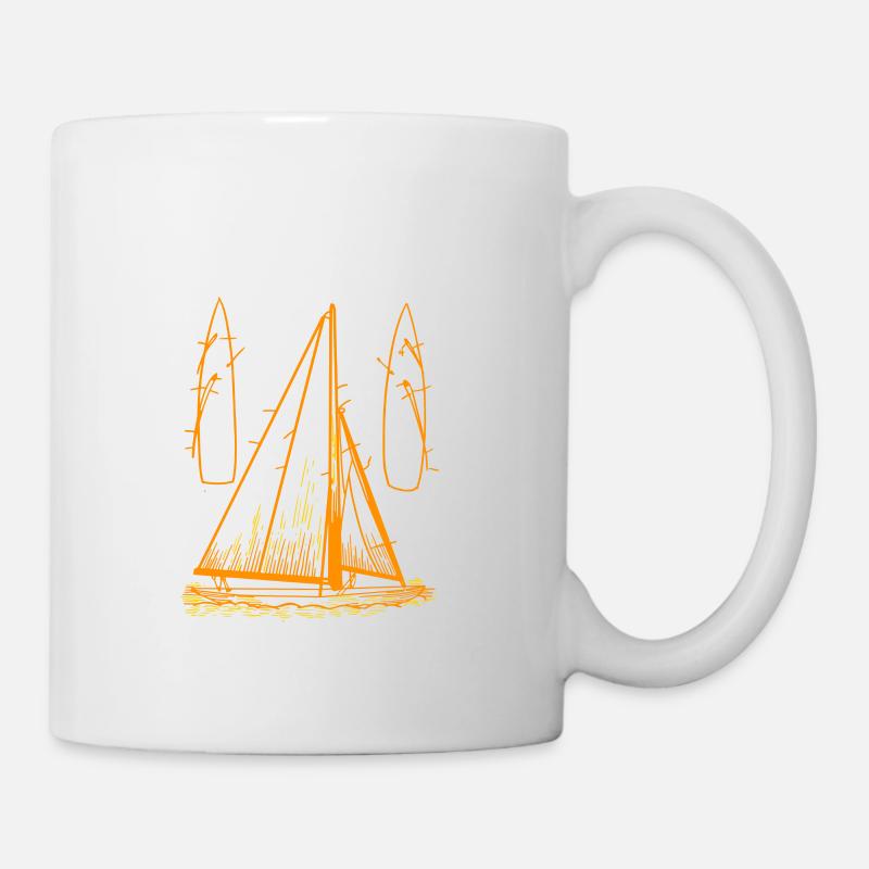Segelboot, Sail Boat, Segler Geschenk - Tasse - Weiß