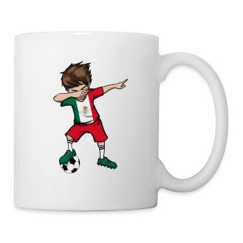 Mexiko Fußballer WM Trikot - Tasse - Weiß - Rechts