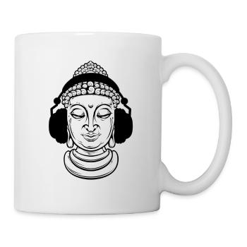 Buddha - music headphones - Mug - white - Right