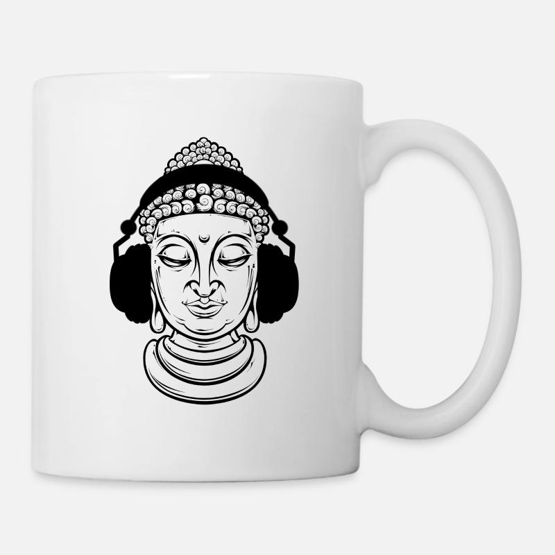 Buddha - Musik Kopfhörer - Tasse - Weiß