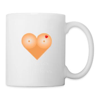 Funny Plastic Surgery Breast Enlargement Design - Mug - white - Right