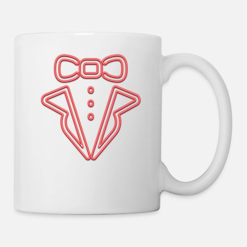 Neon Party Suit - Classic 80s Retro Neon Design - Mug - white