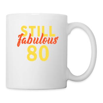 80. Geburtstag lustig 80 Jahre altes Geschenk - Tasse - Weiß - Rechts