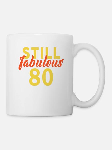 80th birthday funny 80 year old gift - Mug - white