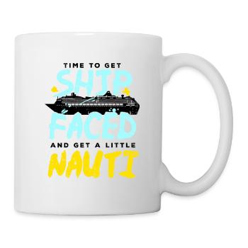 Temps pour obtenir le bateau fait face à T-shirt de vacances de bateau - Mug blanc - blanc - Droite
