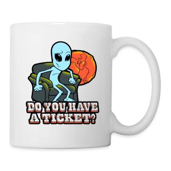 Avez-vous un billet étranger - Mug blanc - blanc - Droite