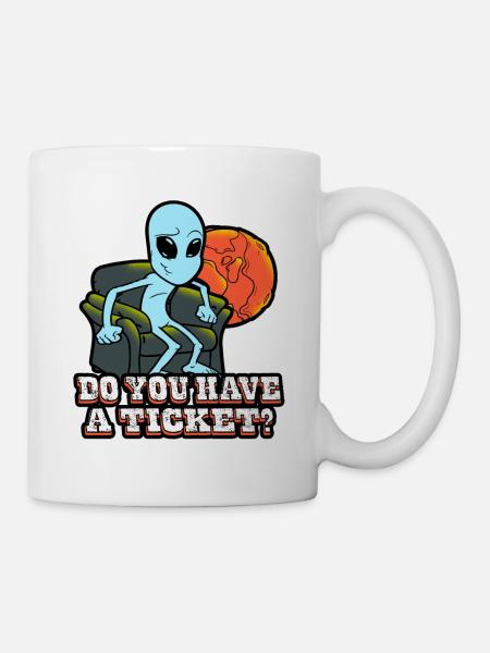 Do you have a ticket alien - Mug - white