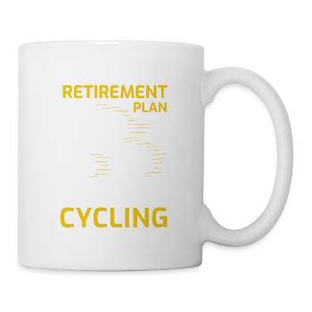 retirement i plan on cycling bicycle enthusiast - Mug - white - Right