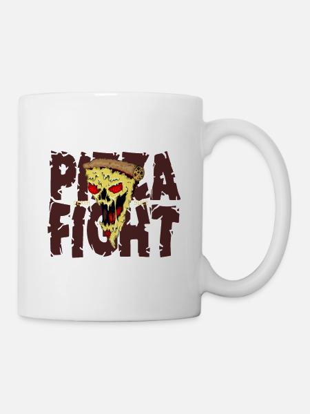 Pizza Fight - Tasse - Weiß