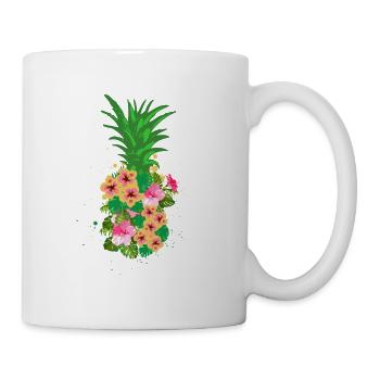 Ananas - Tasse - Weiß - Rechts