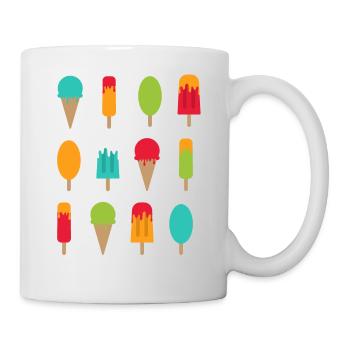 Eis, Eis und nochmehr Eis | Sommer Shirt - Tasse - Weiß - Rechts
