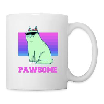 Cat - Sunglasses - Cool - Kitten - Paw - Mug - white - Right