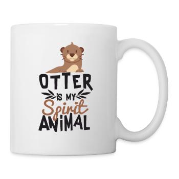Otter ist mein Geist-Tier-niedliches T-Shirt - Tasse - Weiß - Rechts