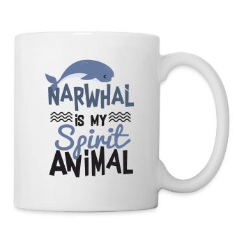 Narwhal is My Spirit Animal Cute T-Shirt - Mug - white - Right