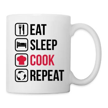 Eat Sleep Cook Repeat - Mug - white - Right