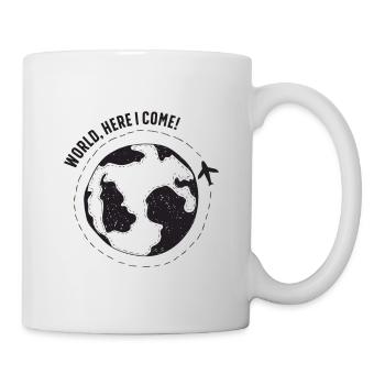 MONDE, ICI JE VIENS! - Conception de Backpacker & Traveller - Mug blanc - blanc - Droite