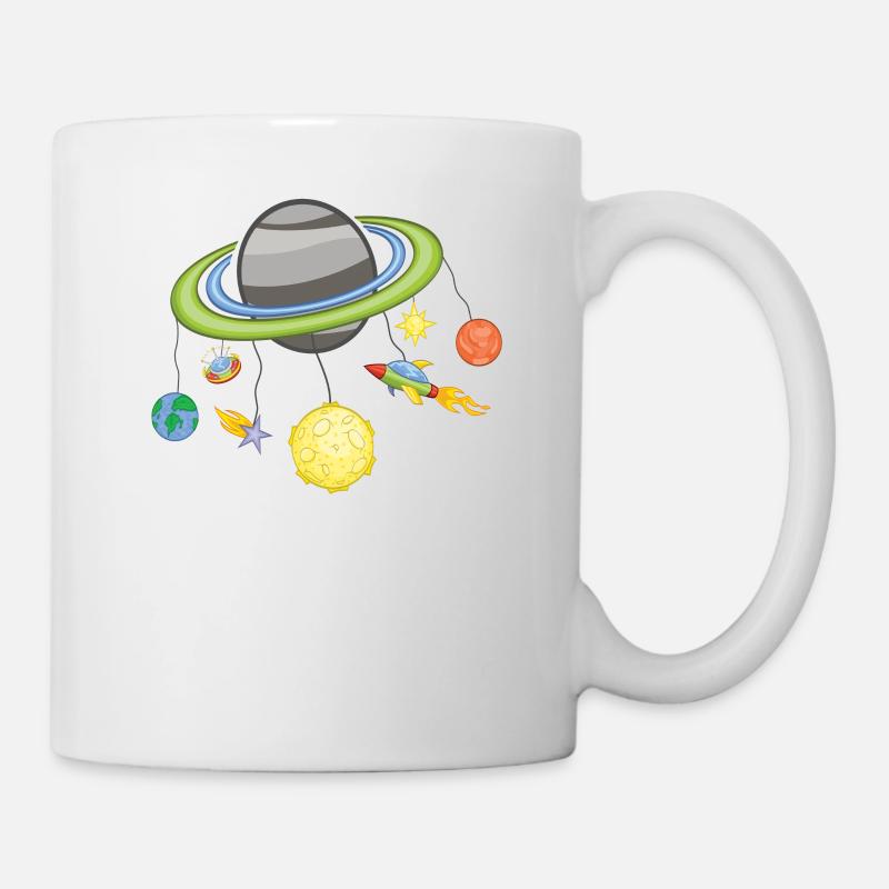 Space Mobile Planet Space / Idée cadeau - Mug blanc - blanc