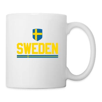 Sweden football fan world championship flag - Mug - white - Right