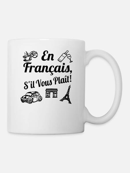 En Francais, si'il vous plait - Mug - white