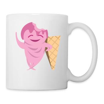 Drôle de crème glacée - Mug blanc - blanc - Droite