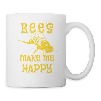 Les abeilles me rendent heureux, les abeilles, les apiculteurs, le cadeau - Mug blanc - blanc - Droite