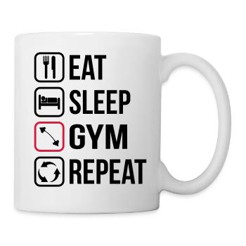 Eat Sleep Gym Repeat - Mug - white - Right