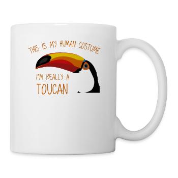 Cadeau surprise drôle de cadeau de costume de toucan - Mug blanc - blanc - Droite