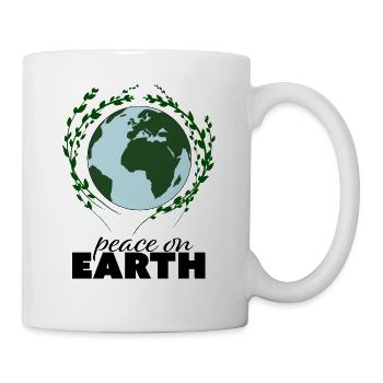 Paix sur terre, paix, liberté, idée de cadeau - Mug blanc - blanc - Droite