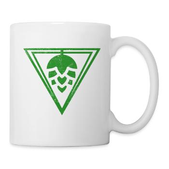 Houblon Logo - Hopfendolde, fleur de la plante du houblon - Mug blanc - blanc - Droite