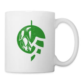 Houblon Logo - Hopfendolde, fleur de la plante du houblon - Mug blanc - blanc - Droite