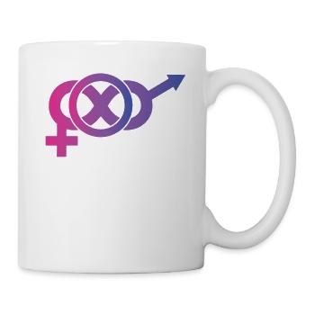 Bisexuell T-Shirt - Bisexuell - Bi - LGBT - CSD - Tasse - Weiß - Rechts