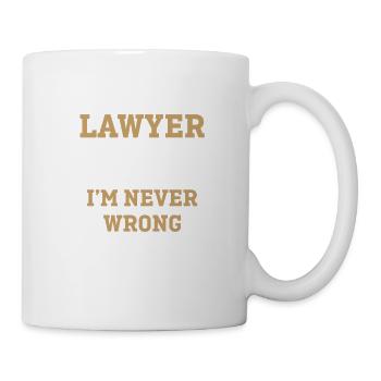 Lawyer attorney court law justice gift - Mug - white - Right