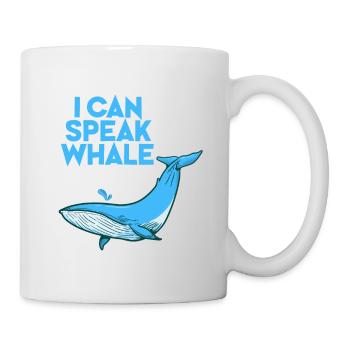 Wal - sprechen - Tier - Meeresbewohner - Geschenk - Tasse - Weiß - Rechts