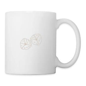 Poker - Würfel - Casino - Glück - Vegas - Tasse - Weiß - Rechts